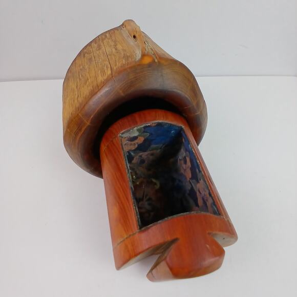 VTG Artisan Made Wooden Stash Box /Organic Natural Wood Design/ Hidden Drawer - Picture 5 of 13